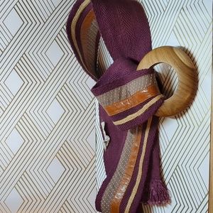 Vintage Magda k belt made with leather, made in India 100 % cotton